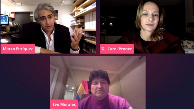 gran-audiencia-en-el-lanzamiento-de-dialogos-de-cambio-en-la-primera-sesion-participaron-la-destacada-jurista-brasilena-carol-proner-el-ex-presidente-de-bolivia-evo-morales-y-el