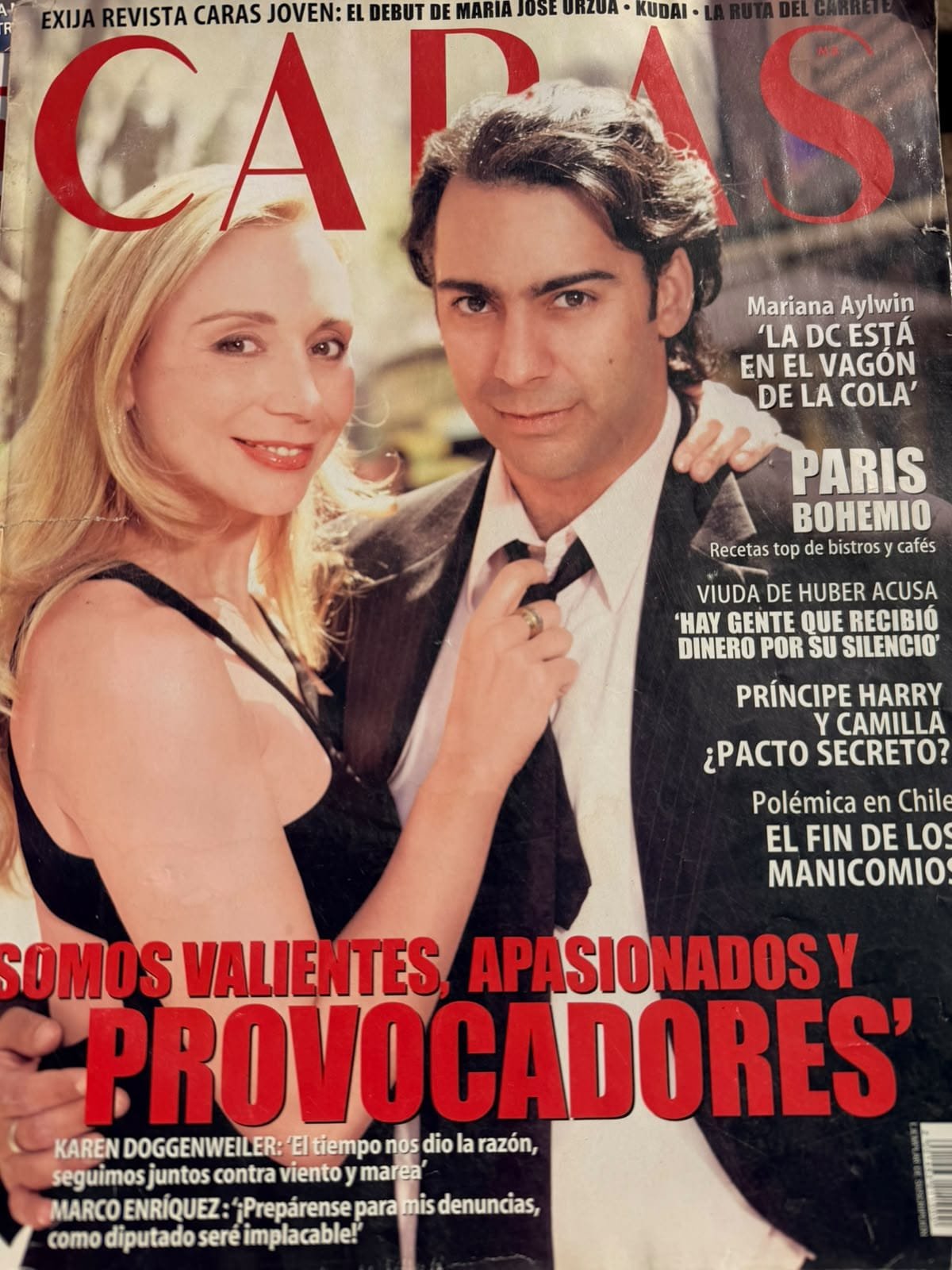 Marco Enríquez-Ominami y Karen Doggenweiler en Portada Caras